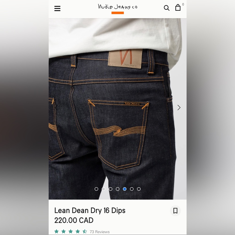 Men’s Nudie Jeans size 33w 34L excellent condition. Lean Dean style.